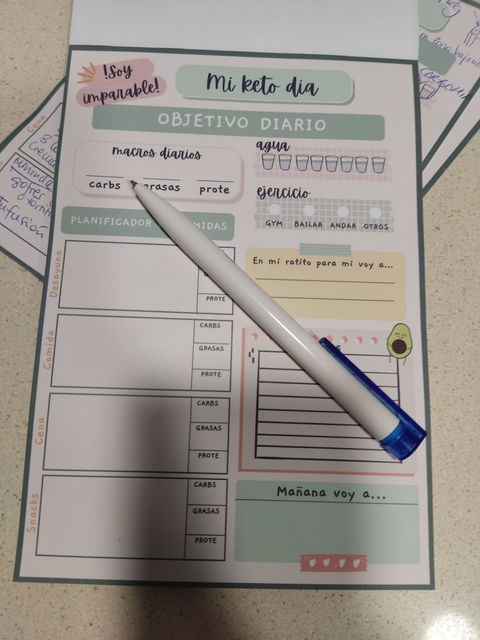Block "Mi keto día" organizador diario 100 páginas
