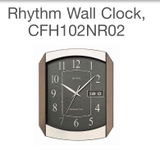 Rhythm Value Added Wall Clock | Westminster Chime & Strike, Day-Date Calendar | Black, CFH102NR02
