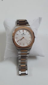 Beverly Hills Polo Club  Men's Analog Watch, White Dial Stainless-Steel Two-Tone Rose Gold Strap, BP3023X.530
