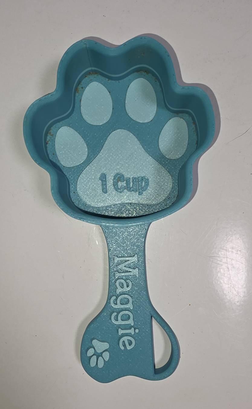 Personalized Paw Shaped Dog Food Scoop