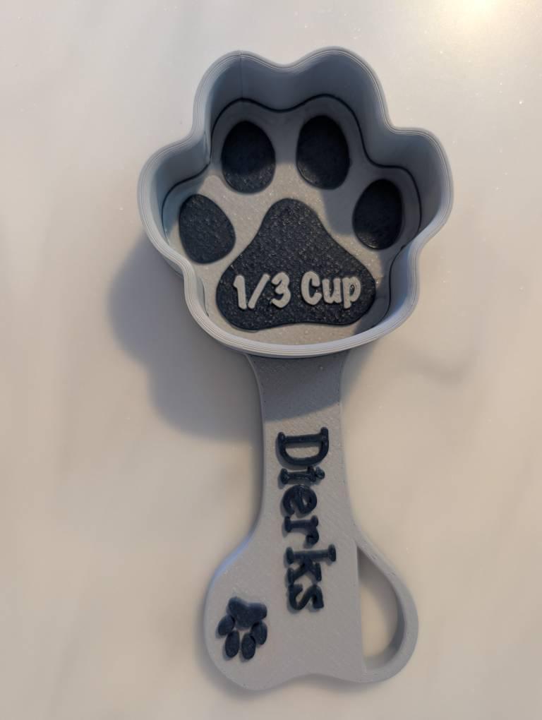 Personalized Paw Shaped Dog Food Scoop