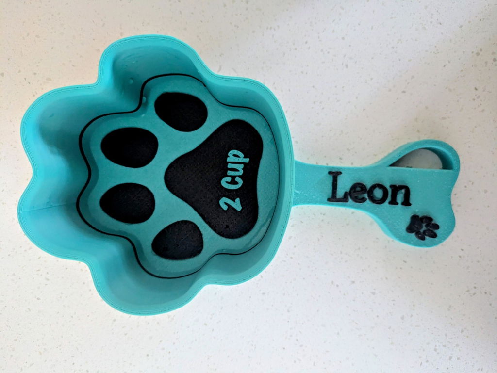 Personalized Paw Shaped Dog Food Scoop