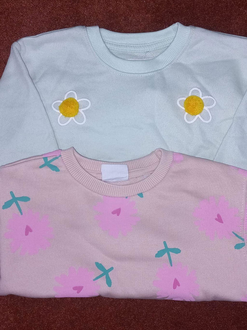 ZR Flower Printed Light Fleece Sweatshirt 13477