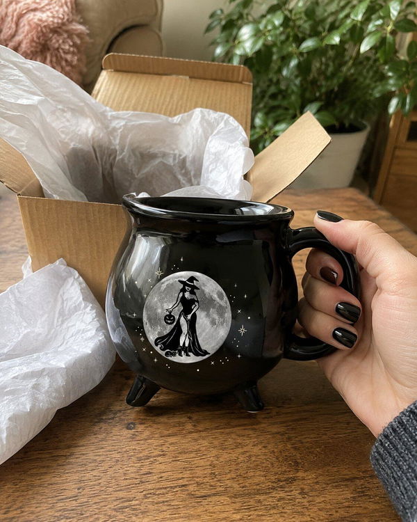 Personalized Witch Cauldron Mug, Custom Name Halloween Coffee Cup customer review photo