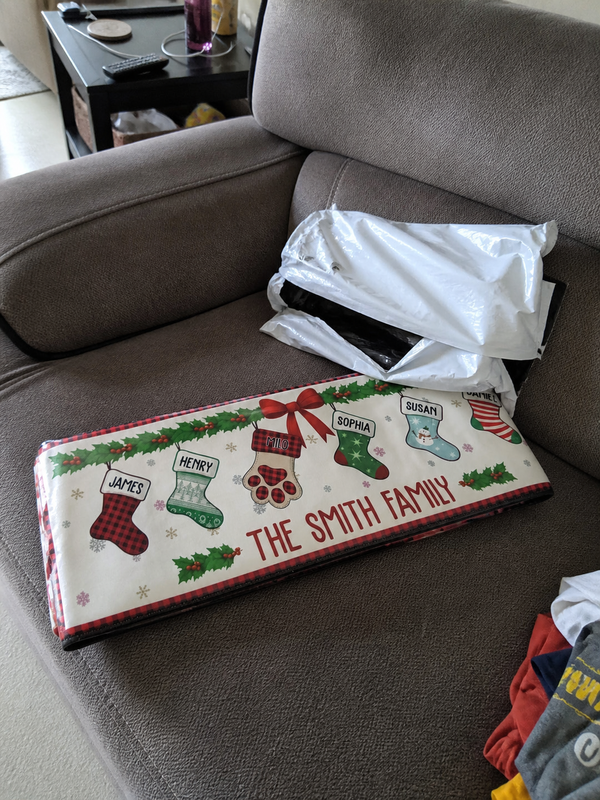 Personalized Christmas Family Runner Rug, Custom Name Stockings customer review photo
