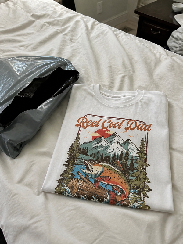 Reel Cool Dad Fishing Shirt, Funny Father's Day Tee for Him customer review photo