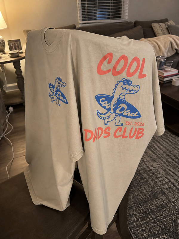Personalized Cool Dads Club Shirt, Custom Name Surf Alligator Tee customer review photo