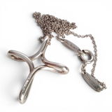 Tiffany & Co Elsa Peretti Design Infinity Cross Pendant Necklace in Sterling Silver