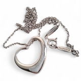 Tiffany & Co Elsa Peretti Design Open Heart Pendant Necklace in Sterling Silver