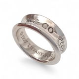 Vintage Tiffany & Co 1837 Wide Band Ring in Sterling Silver