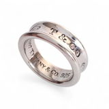 Vintage Tiffany & Co 1837 Band Ring in Hallmarked 925 Sterling Silver