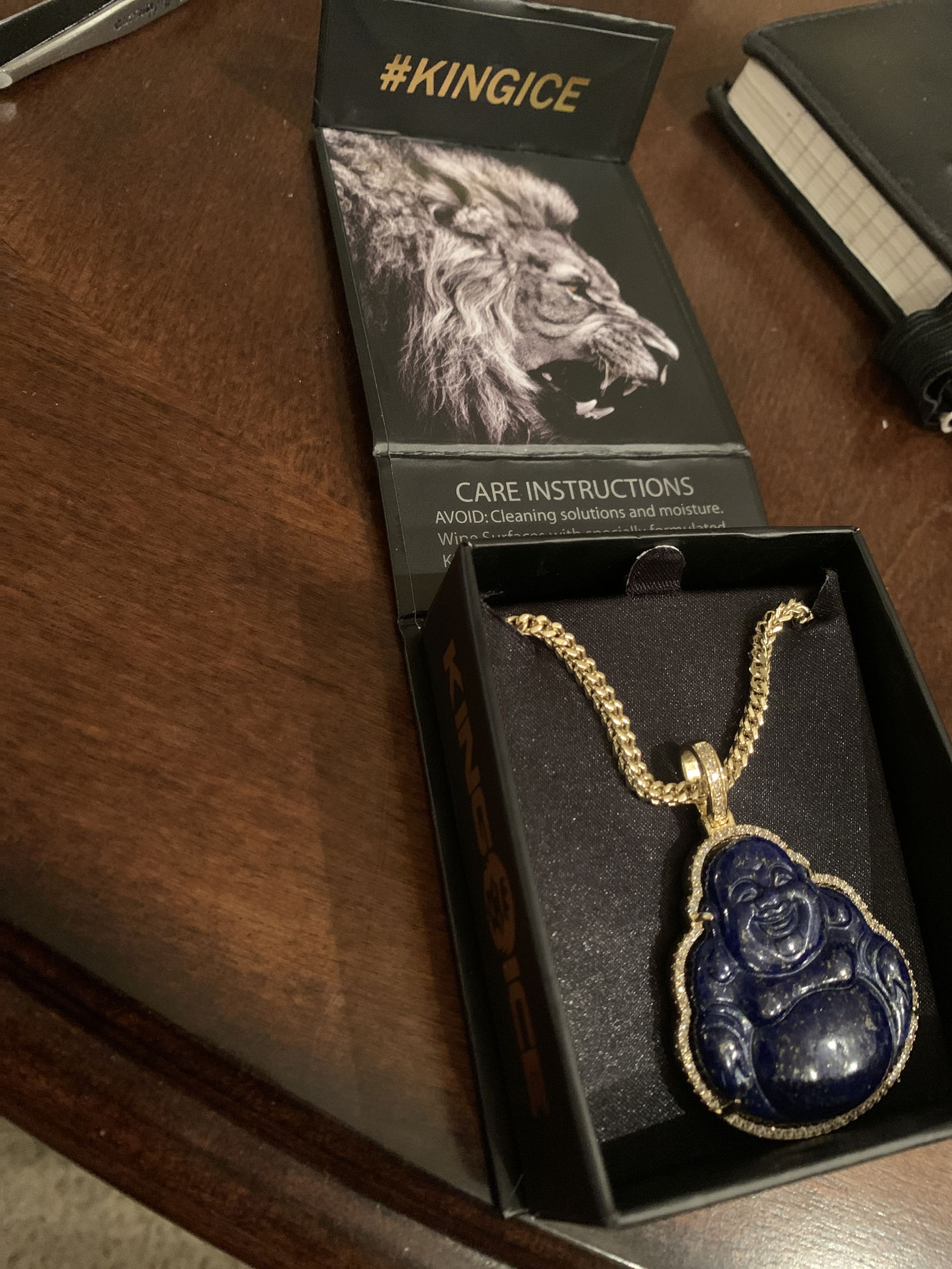 Blue Lapis Buddha Necklace | Far East Jewelry | King Ice