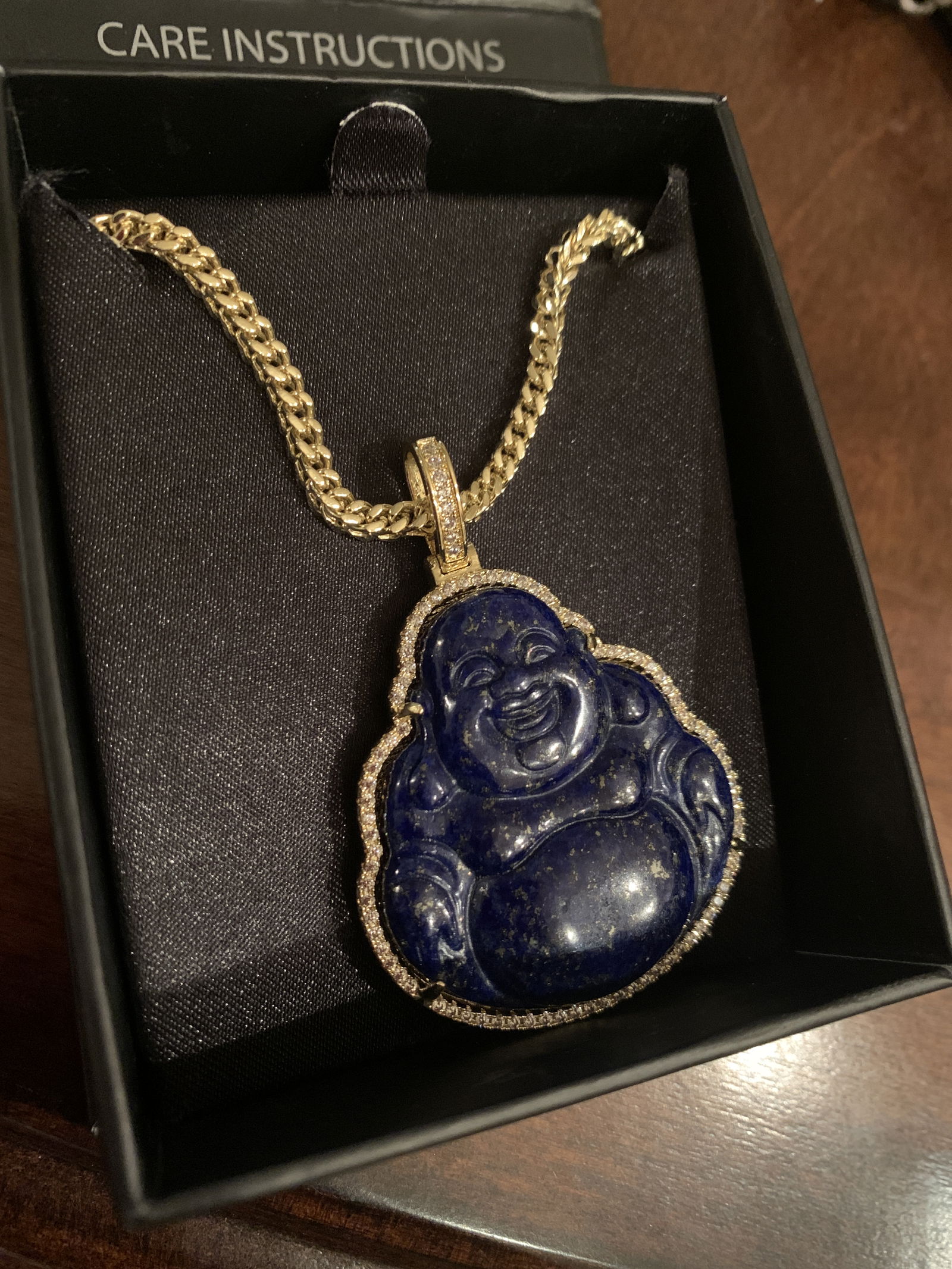 Blue Lapis Buddha Necklace | Far East Jewelry | King Ice