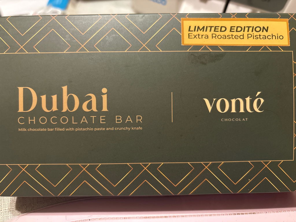 Barra Chocolate Dubai Vonté 245 g