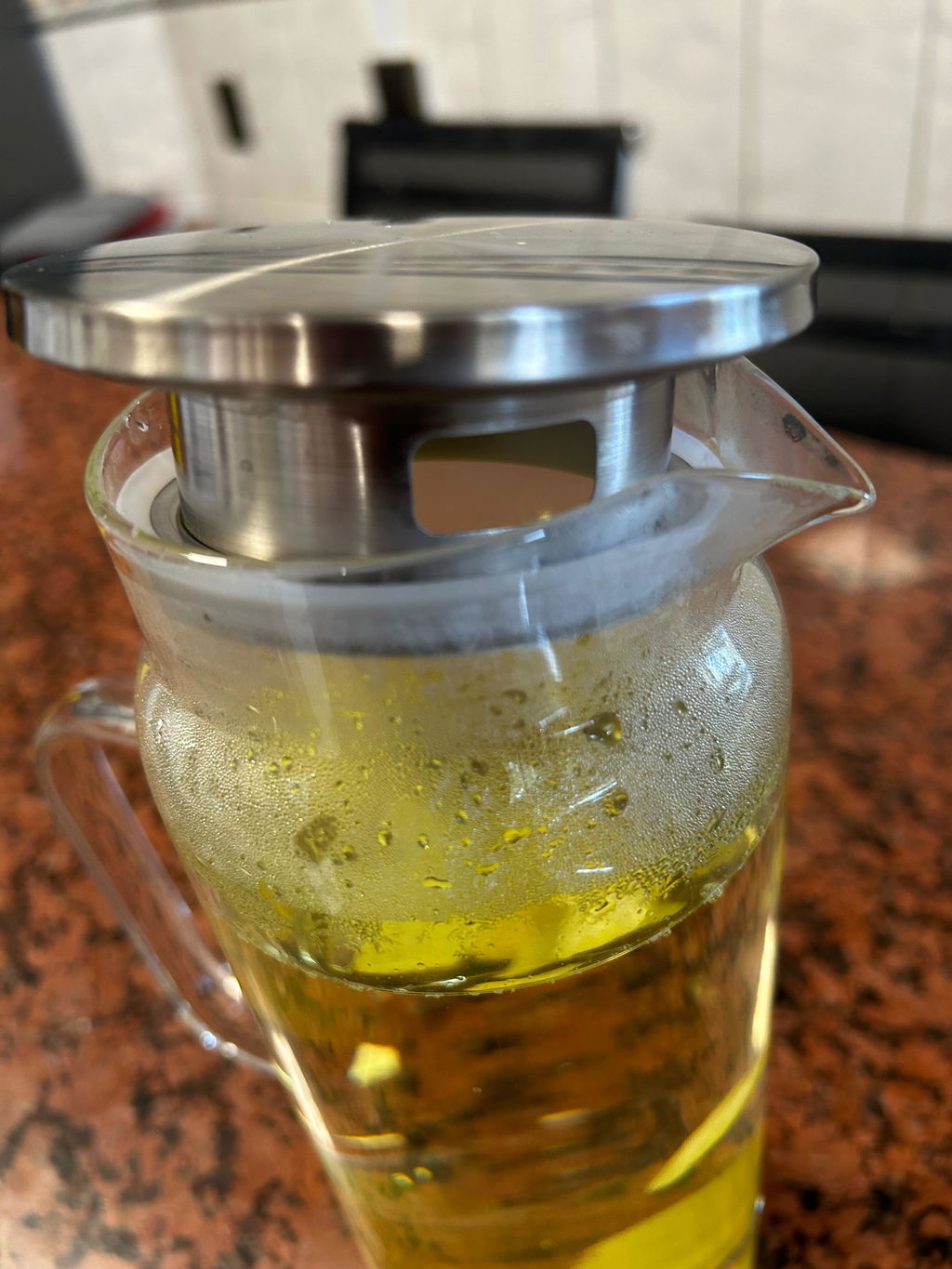 Jarro Vidrio Tapa Acero Inox 1.5L Home Logics 1 un