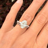 Oval Pave Lab Grown Diamond Engagement Ring