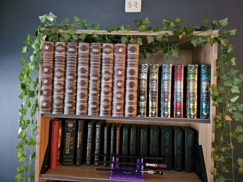 Set of 4 - Book-Look A4 Ring Binders - The Writers Dark Leather