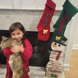 Custom Name Knitted Stockings, Large 18” Embroidered Customized Stocking -A
