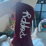 Custom Name Knitted Stockings, Large 18” Embroidered Customized Stocking -A