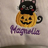 Name Embroidered Halloween Candy Basket | Personalized Trick or Treat Bucket