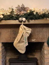 Personalized Velvet Bow Christmas Stocking – Embroidered Name