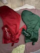 Personalized Velvet Bow Christmas Stocking – Embroidered Name