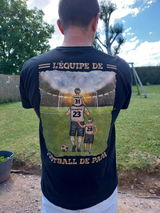 Tshirt personnalisé pour Papa | Cadeau personnalisé pour Son Père  | L'équipe de football de papa