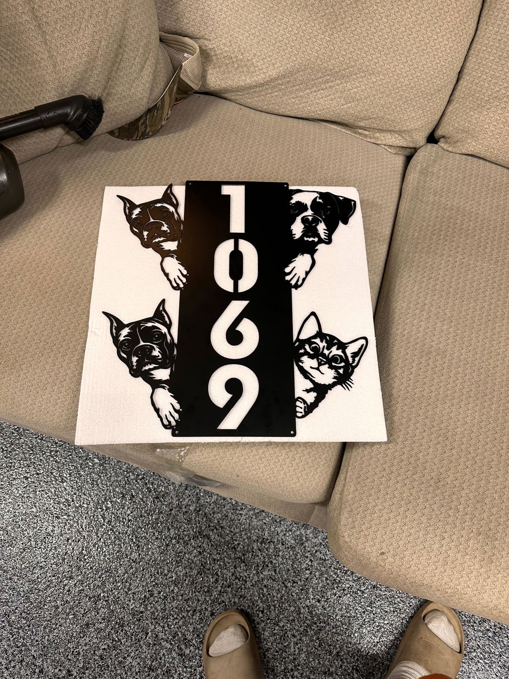 Dog Cat House Number, Dog Cat Address Sign | Personalized Metal House Number Plaque
