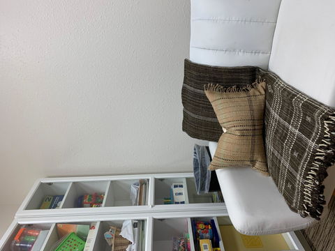Dessert Tan Shades Blended in Hand-loomed Indian Wool Square Shaped Pillow Cover : SUNSTONE MAYA