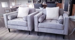 Canberra Velvet Accent Chair