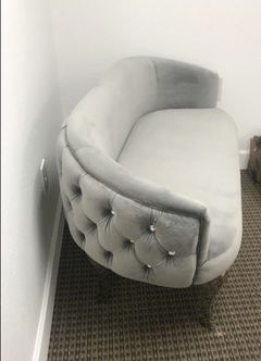 Cancun Chrome Legs & Velvet Upholstered Sofa Loveseat