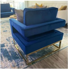 Nassau Velvet Golden Armchair