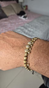 Pulsera de cuero trenzado natural: Café Oscuro
