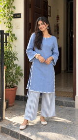 Blue Breeze Linen & South Cotton Co-Ord Set