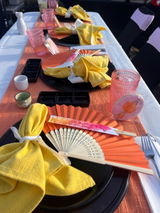 Pink and Orange Watercolor Custom Chopstick Sleeves