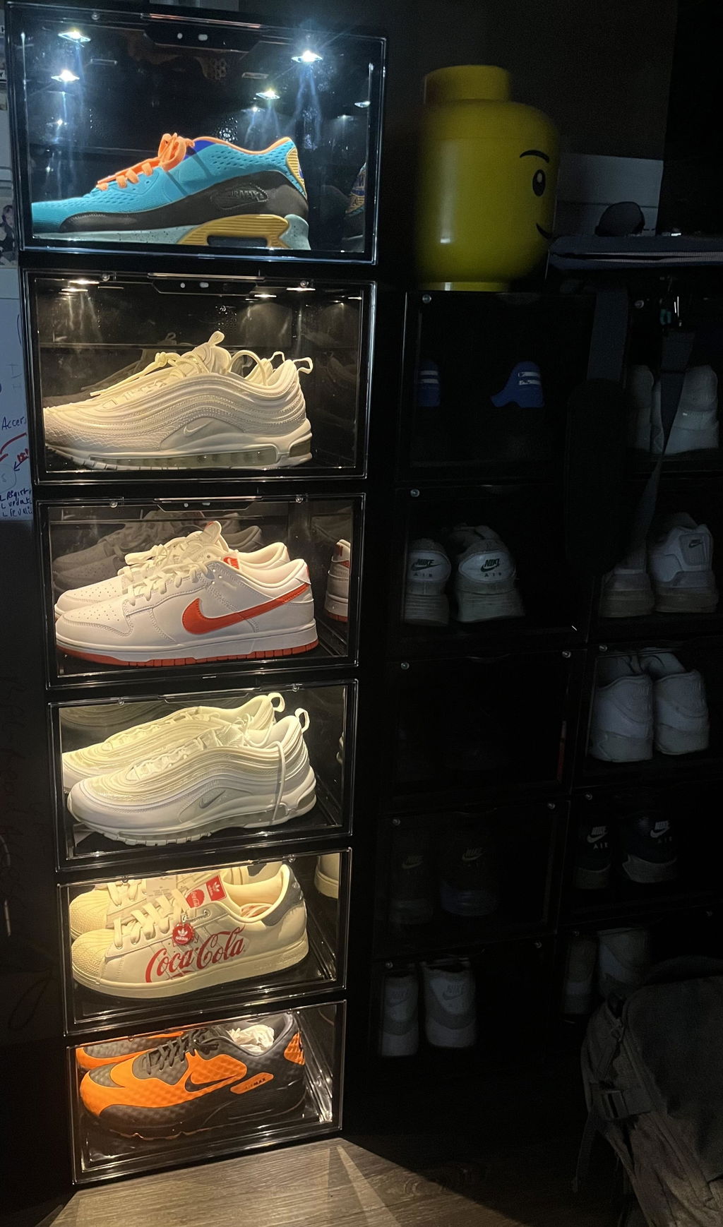 LED Light Up Sneaker Display Cases - Black - Single Case