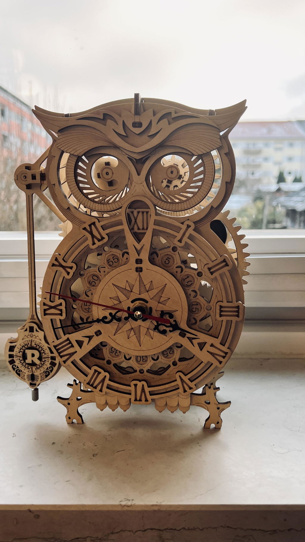 Robotime l Eulenuhr | 3D Holzpuzzle