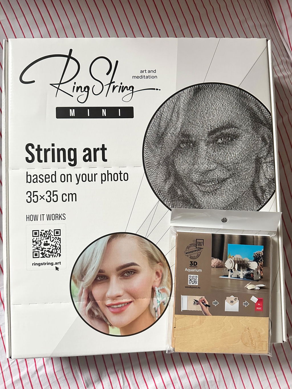 RingString l String-Art Kunstwerk/ Fadenbild aus deinem Foto | Personalisierte Geschenke