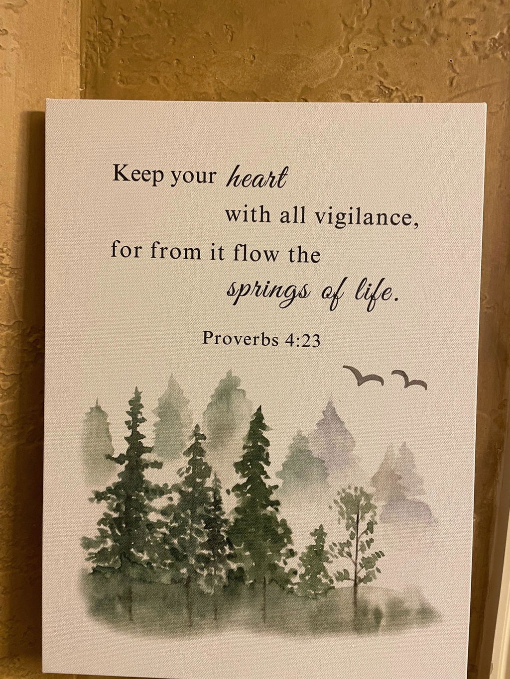 Guarded Heart, Scripture Wall Art, Proverbs 4:23