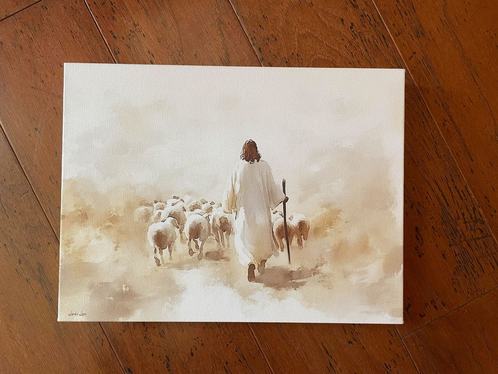 Jesus with His Flock of Sheep, John 10:11 the Good Shepherd Wall Art