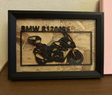 【Black】Custom Motorcycle Frame ArtーLandscape｜バイクフレームアート横型