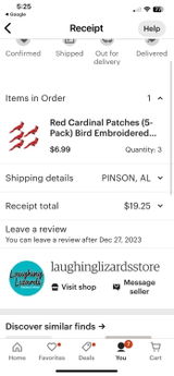 Etsy customer review photo
