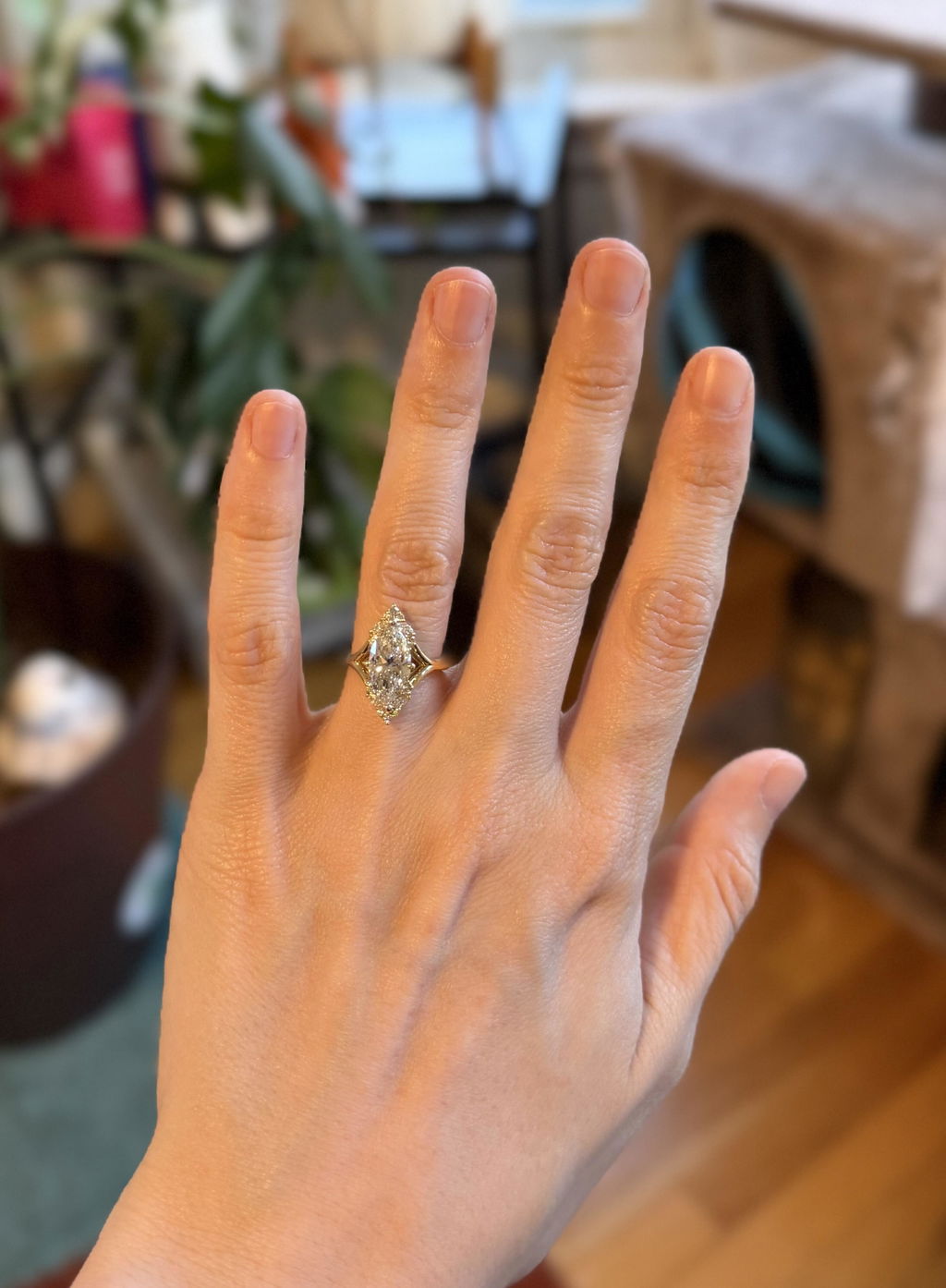 The Georgia Ring | 2.54 CT Crisscut Radiant Diamond – Lavender