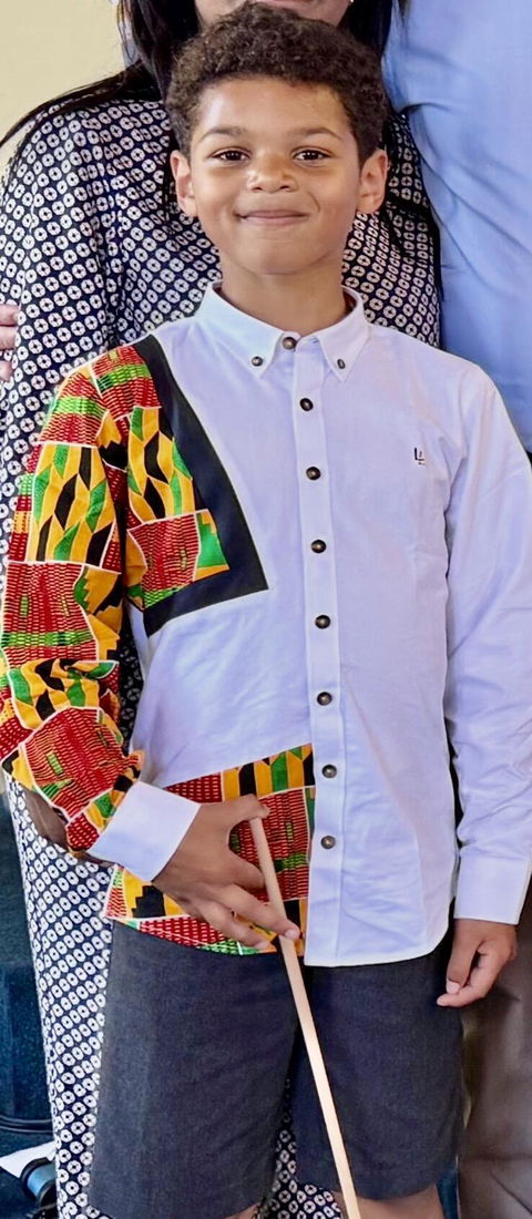 Boys Tailored-Fit African Print Shirt | Asymmetric Ankara Shirt for Boys - KENDRICK