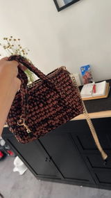 Sac EMIRA- Noir et Marron Artisanal