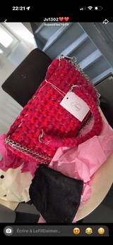 Sac EMIRA - Cherry Rouge et Argenté