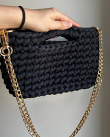 Sac Aimer noir fait main au crochet – Élégance intemporelle et style artisanal unique