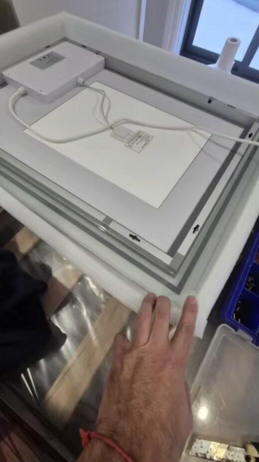Customer photo of Large Rectangle Backlit Bathroom Mirror with Touch Controls