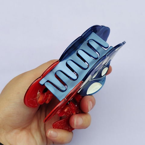 Quirky Medium Blue Hermit Crab Hair Claw