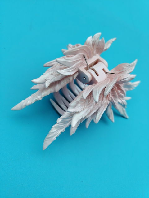 Jumbo Iridescent Mist Pink Wing Hair Claw